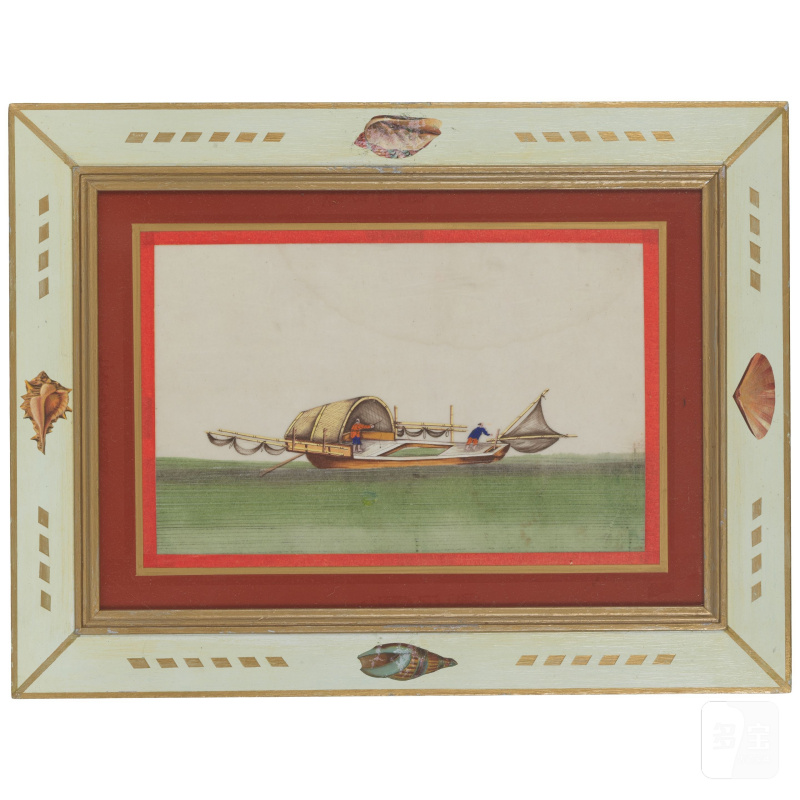 中國畫家 十九世紀 船圖一組十二幅 水粉紙本 鏡框 | CHINESE ARTIST (19TH CENTURY) - 图23